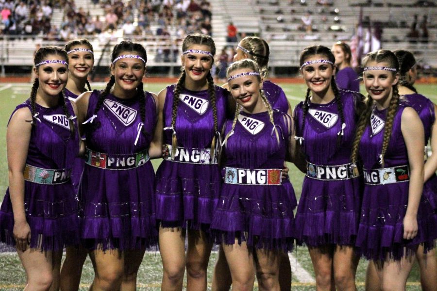 Varsity cheerleaders during the season-opening game with Silsbee on Aug. 31
