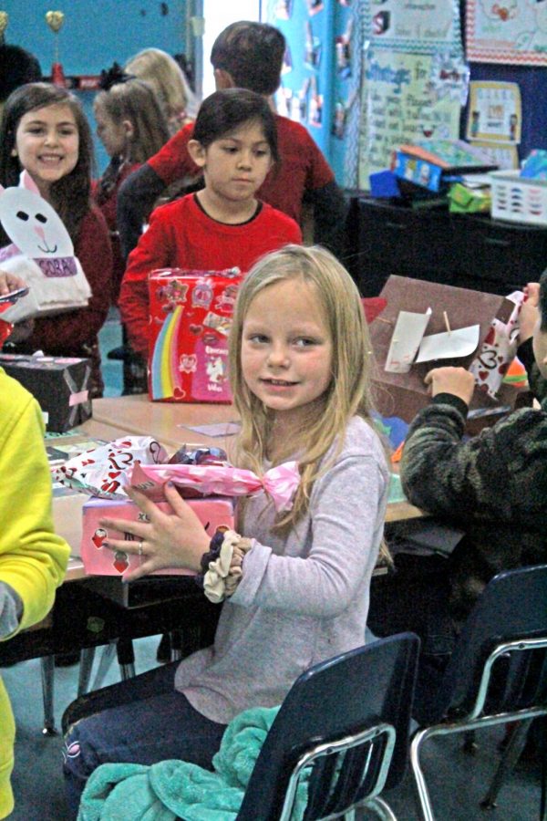 Students celebrate Valentines Day at Taft Elementary.
