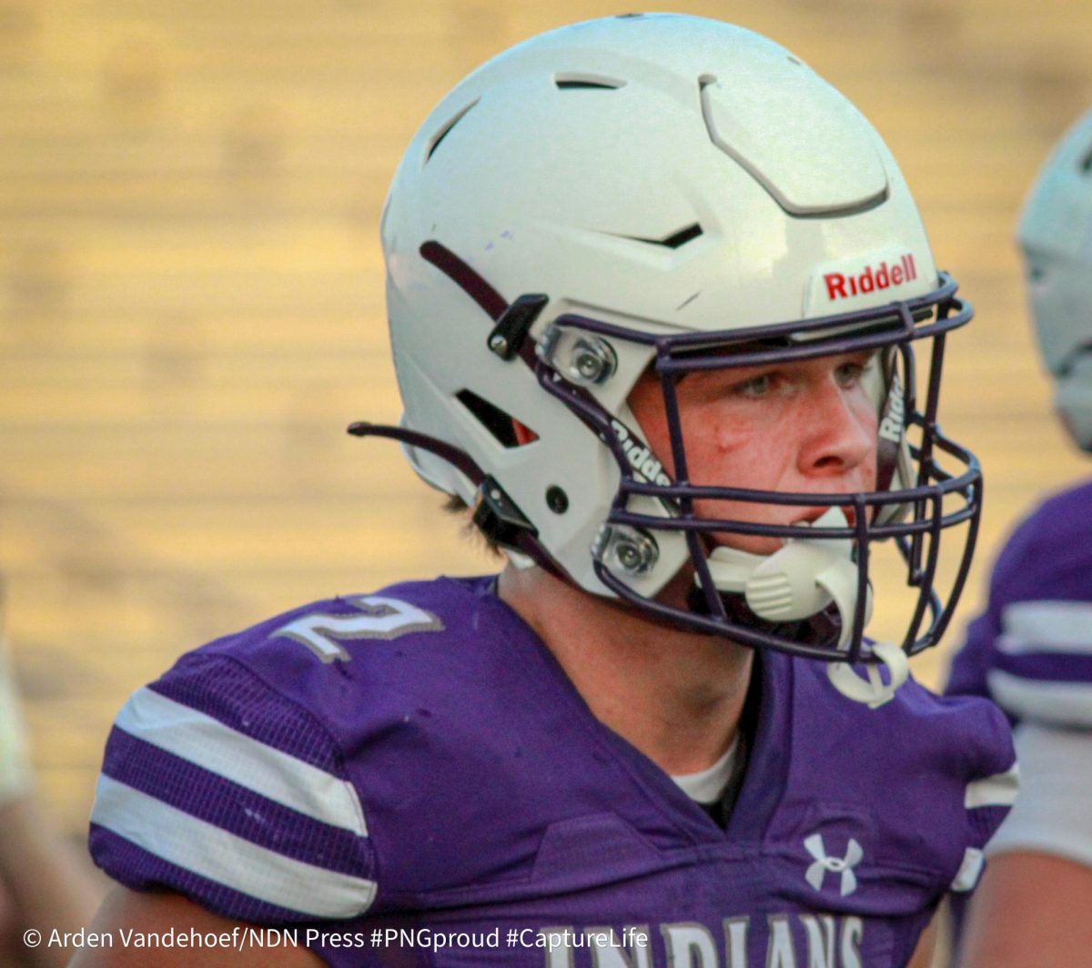 The varsity, JV and freshman football teams hosted a scrimmage with the LCM Battlin' Bears teams at Indian Stadium on Thursday, Aug. 22. The freshman and JV teams split the field for plays first before the varsity matchup. (NDN PRESS)