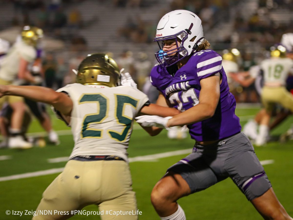 The varsity, JV and freshman football teams hosted a scrimmage with the LCM Battlin' Bears teams at Indian Stadium on Thursday, Aug. 22. The freshman and JV teams split the field for plays first before the varsity matchup. (NDN PRESS)