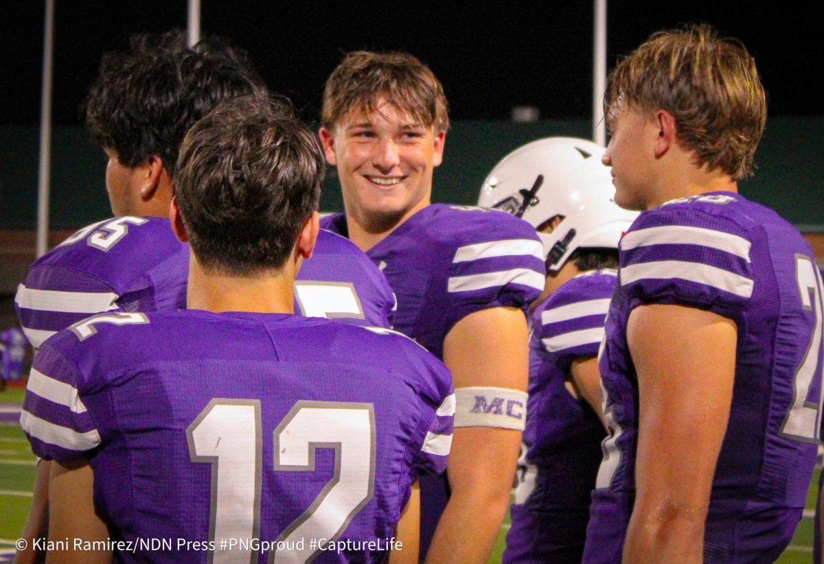 The varsity, JV and freshman football teams hosted a scrimmage with the LCM Battlin' Bears teams at Indian Stadium on Thursday, Aug. 22. The freshman and JV teams split the field for plays first before the varsity matchup. (NDN PRESS)