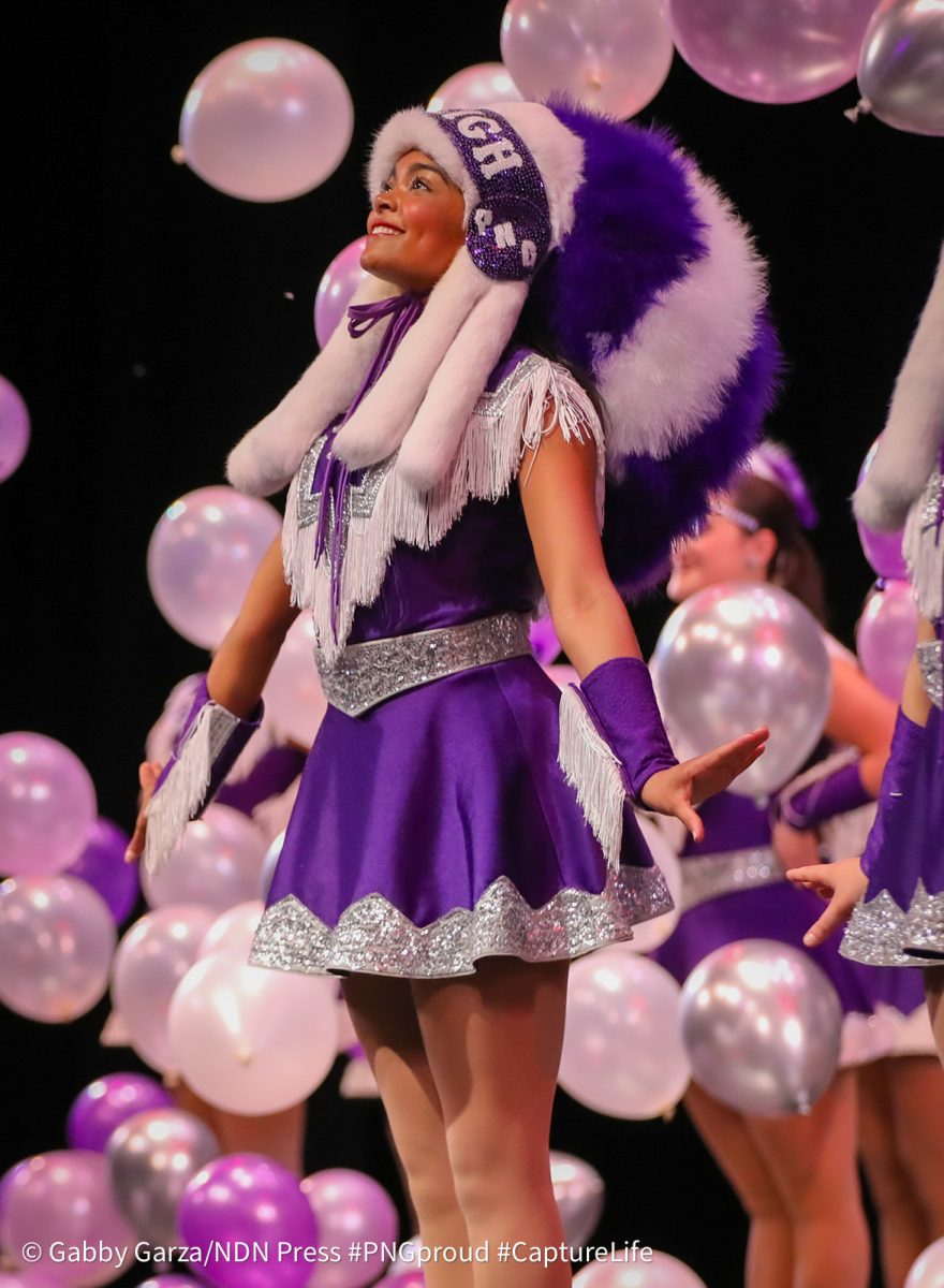 The Indianettes' annual spring show was held on Saturday, April 11 at the Julie Rogers Theatre in Beaumont. The show, this year title "Purple Reign," included dances that included a royalty theme. Along with dances from the entire team, the show featured solos, grade-level dances, the first performances from incoming Indianettes and other special performances and acts. (Gabby Garza/NDN Press)